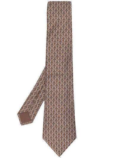 Hermès Pre-Owned галстук 2000-х годов с геометричным узором HERM180J