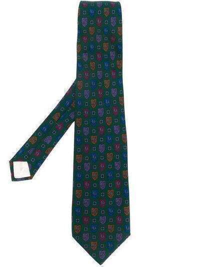 Yves Saint Laurent Pre-Owned галстук с принтом эмблем 120820