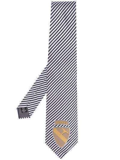 Gianfranco Ferré Pre-Owned галстук 1990-х годов в диагональную полоску с логотипом GIANF100