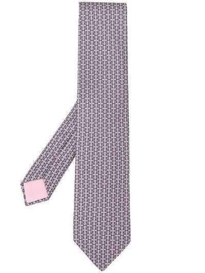Hermès жаккардовый галстук 2000-х годов HRM180C
