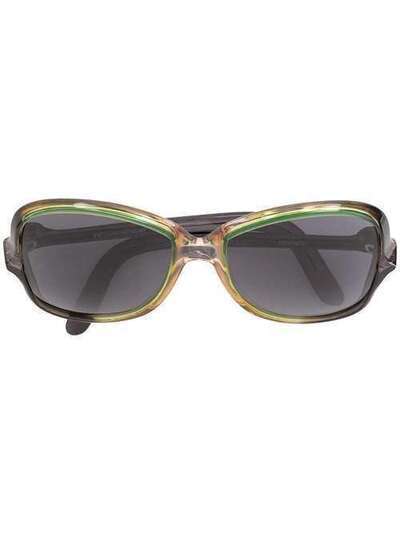 Yves Saint Laurent Pre-Owned объемные солнцезащитные очки SLY250
