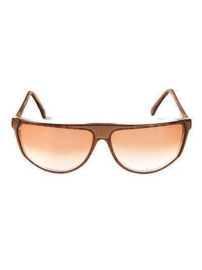 Fendi Pre-Owned солнцезащитные очки с квадратной оправой BRN180