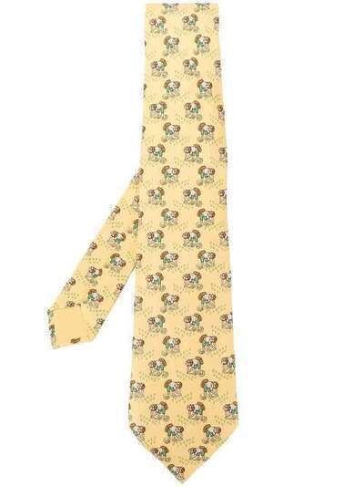 Hermès Pre-Owned галстук 2000-х годов с узором RMS180U
