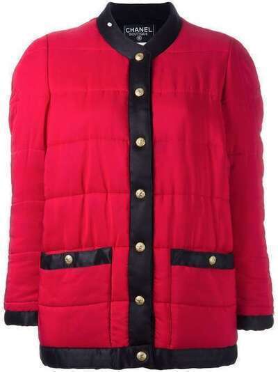 Chanel Pre-Owned куртка с контрастной окантовкой 126745