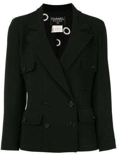 Chanel Pre-Owned двубортный пиджак 1997-го года с длинными рукавами 97PP07890W03013B0919