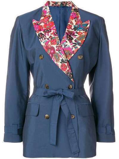 Jean Paul Gaultier Pre-Owned пиджак с цветочным принтом на воротнике JPG1930