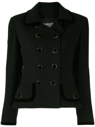 Chanel Pre-Owned приталенный двубортный пиджак 20903