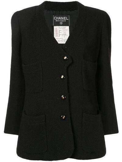 Chanel Pre-Owned пиджак узкого кроя 2820763