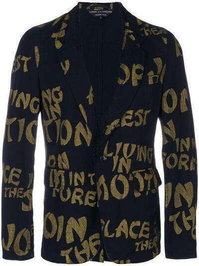 Comme Des Garçons Pre-Owned пиджак с письменным принтом CDG796