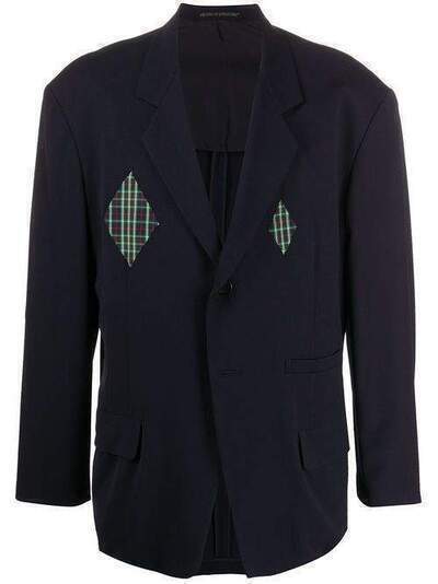 Yohji Yamamoto Pre-Owned пиджак прямого кроя с аппликациями U96193