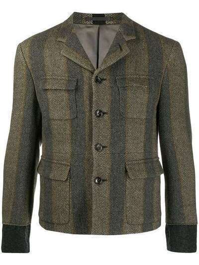 Comme Des Garçons Pre-Owned пиджак с узором в елочку 2000-го года CDG1212