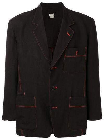Issey Miyake Pre-Owned пиджак 1980-го года с контрастной строчкой MIY420