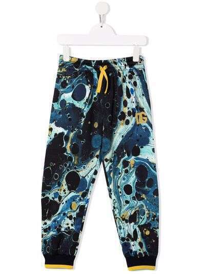 Dolce & Gabbana Kids зауженные спортивные брюки с принтом
