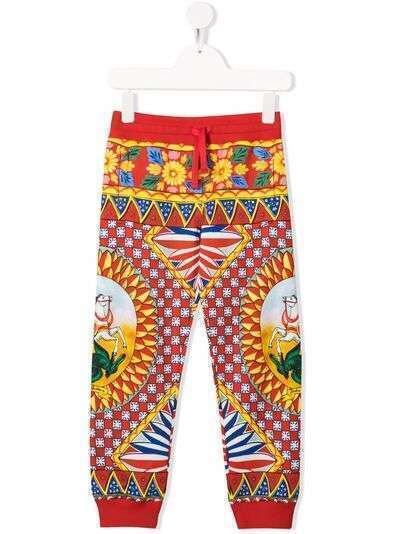 Dolce & Gabbana Kids брюки с кулиской и вышивкой
