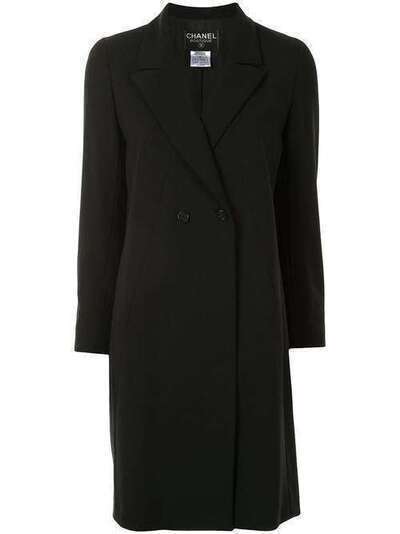 Chanel Pre-Owned двубортное пальто 1998-го года средней длины 98PP10361V0636594305
