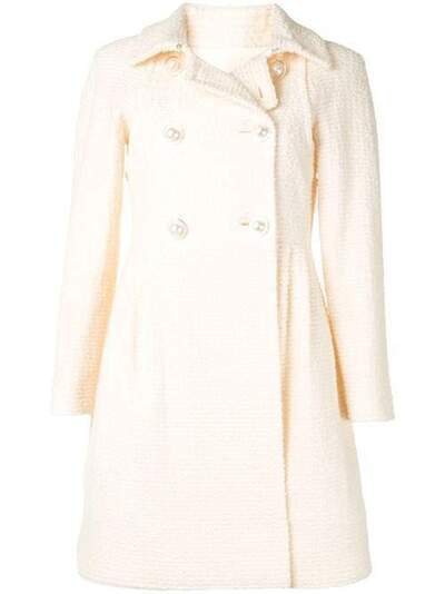 Chanel Pre-Owned двубортное пальто из ткани букле P57660V26446AX362