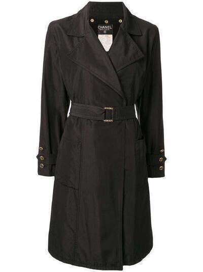 Chanel Pre-Owned пальто А-силуэта с поясом 94AP03475W0216294305
