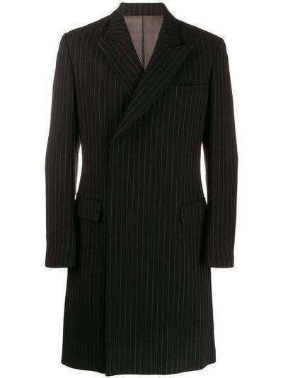 Jean Paul Gaultier Pre-Owned длинное пальто в тонкую полоску JPG2044
