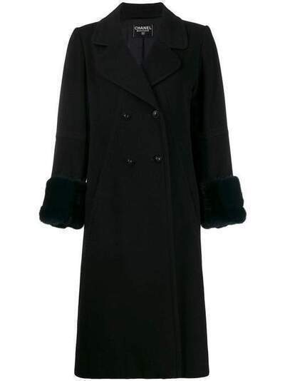 Chanel Pre-Owned кашемировое пальто средней длины 1990-х годов CHANE2800