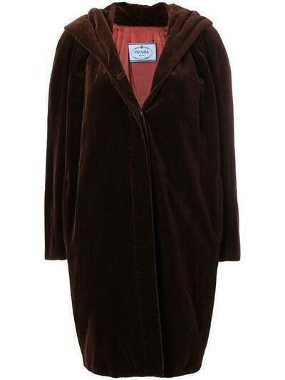 Prada Pre-Owned пальто с потайной застежкой PRA750A