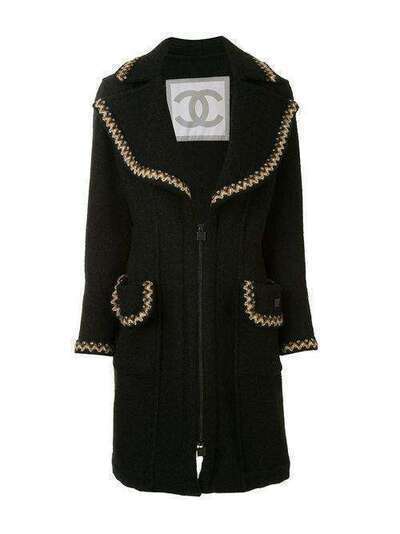 Chanel Pre-Owned пальто Sports 2006-го года с плетеной окантовкой 06AP29214V1490494305