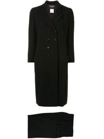Chanel Pre-Owned двубортное пальто средней длины 1998-го года 98PP10307V0581394305