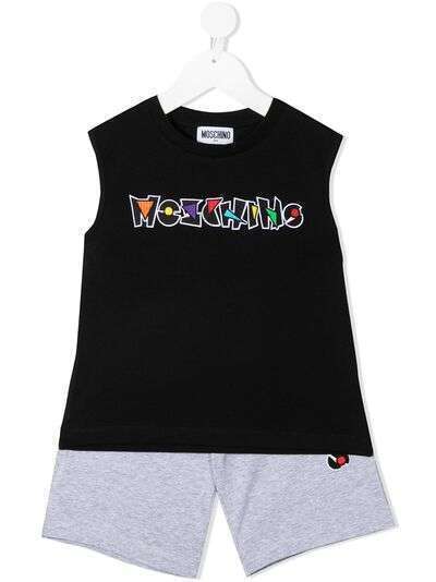 Moschino Kids спортивный костюм с вышитым логотипом