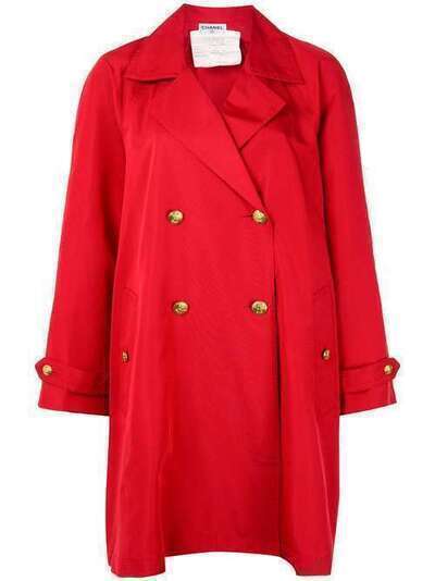 Chanel Pre-Owned двубортное пальто оверсайз 4855V355P04855V035599