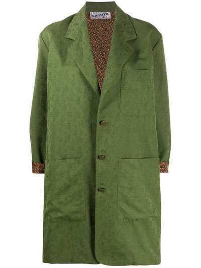 Jean Paul Gaultier Pre-Owned пальто-кокон 1990-х годов с принтом JPGAU720
