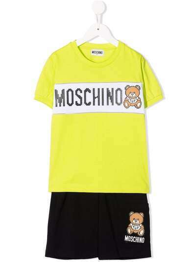 Moschino Kids спортивный костюм Teddy Bear с логотипом