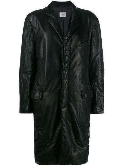 Giorgio Armani Pre-Owned пальто 1990-х с мятым эффектом GARM600