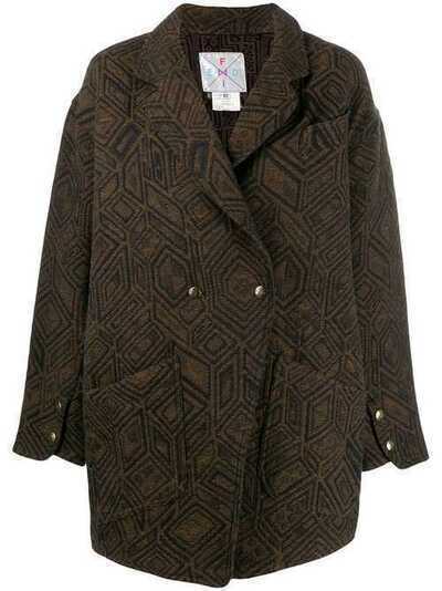Fendi Pre-Owned пальто в полоску 1980-х годов FEND600D
