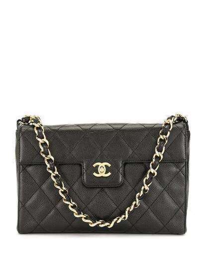 Chanel Pre-Owned стеганая сумка на плечо с ремнем-цепочкой 6876994