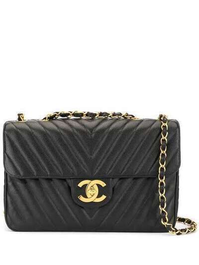 Chanel Pre-Owned стеганая сумка на плечо 2904799