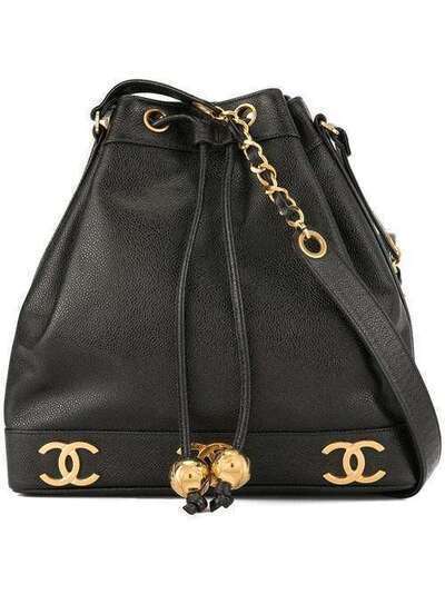 Chanel Pre-Owned сумка на плечо с логотипом CC и шнурком 3204518