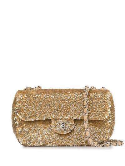 Chanel Pre-Owned сумка на плечо 2015-го года с логотипом CC и пайетками 21812616
