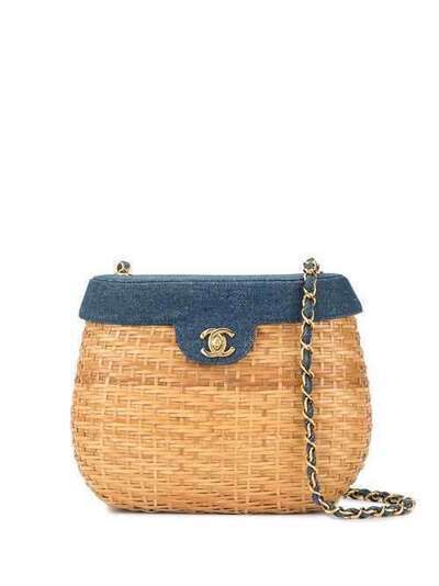 Chanel Pre-Owned плетеная сумка на плечо Chain Basket 5201517