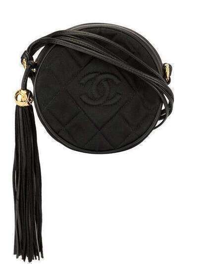 Chanel Pre-Owned стеганая сумка через плечо с бахромой 1977586