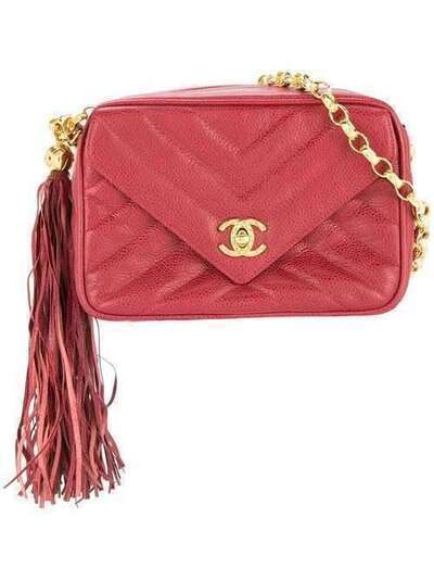 Chanel Pre-Owned сумка на плечо с бахромой и логотипом 'CC' 2519331