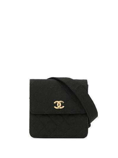 Chanel Pre-Owned фактурная стеганая поясная сумка 1765791