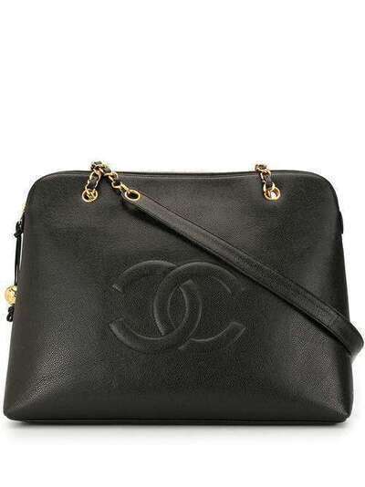 Chanel Pre-Owned сумка-тоут с ремнем-цепочкой и логотипом CC 3640684