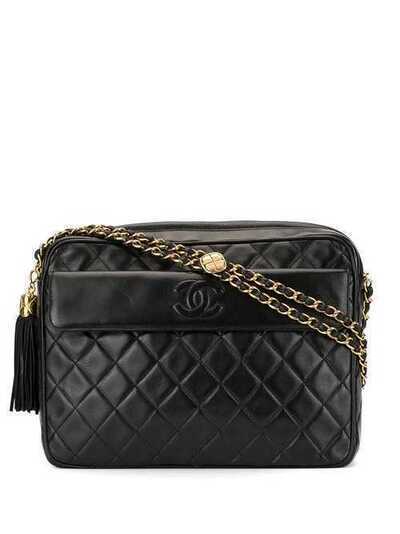 Chanel Pre-Owned стеганая сумка на плечо с бахромой на цепочке 1309447
