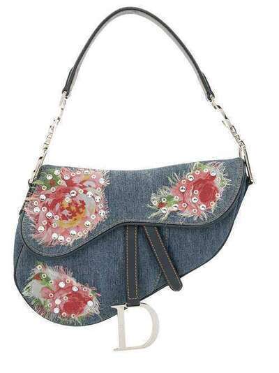 Christian Dior полукруглая сумка с цветочным декором 01RU1014