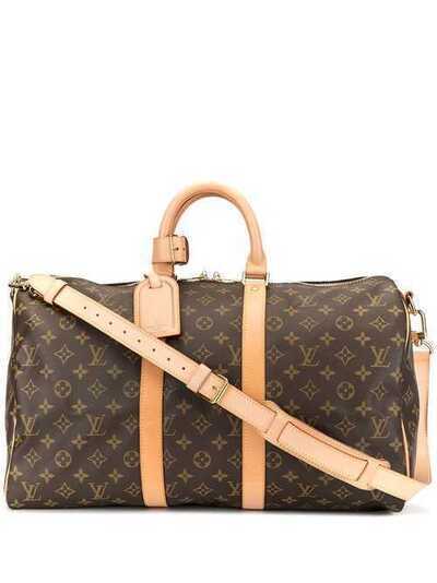 Louis Vuitton дорожная сумка Keepall 45 Bandouliere с ручками и ремнем M41418