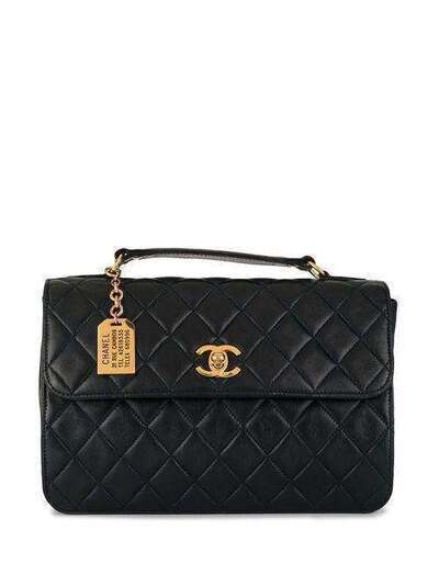 Chanel Pre-Owned стеганая сумка с верхней ручкой и ремнем 510815