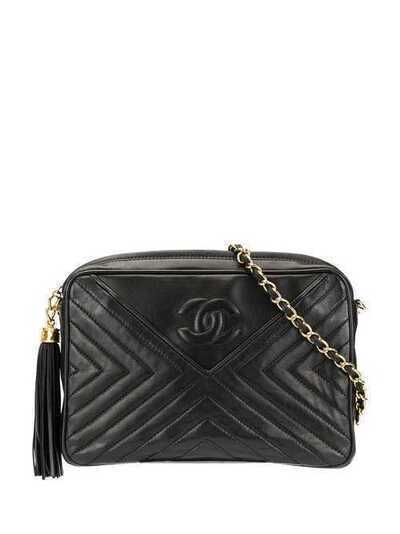 Chanel Pre-Owned стеганая сумка с ремнем-цепочкой и кисточкой 752884