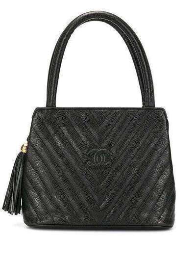 Chanel Pre-Owned сумка с декоративной строчкой и бахромой 2518224