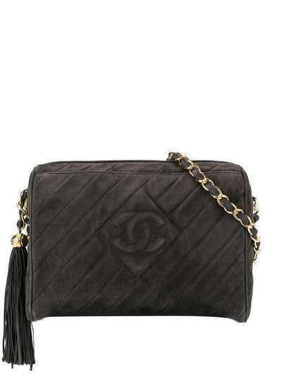 Chanel Pre-Owned сумка на плечо с бахромой и логотипом CC 3475301