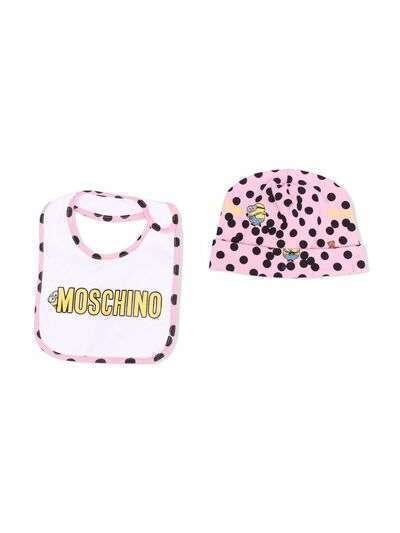 Moschino Kids logo-print beanie set