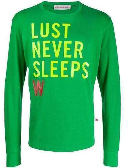 Walter Van Beirendonck Pre-Owned футболка 2012/13-х годов Lust Never Sleeps с длинными рукавами WLT229A